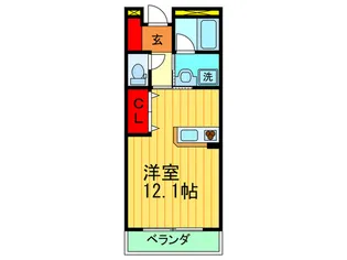 ヴィル山之上【1階】の間取り