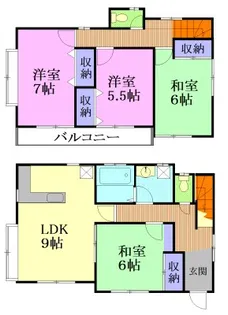 栃木県宇都宮市簗瀬町【一戸建】の間取り