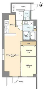 レクシード神楽坂【5階】の間取り