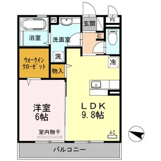 オッツ古賀島【3階】の間取り