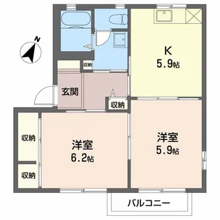 ディアスメロディ B セ【2階】の間取り