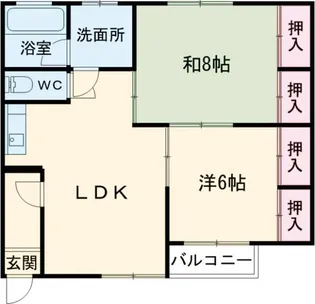 ヴィラ・ランコントレD【2階】の間取り