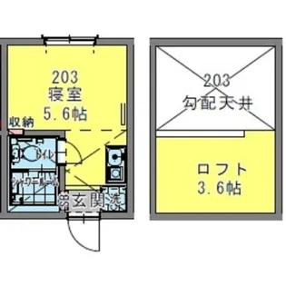 ルミエール新子安【2階】の間取り