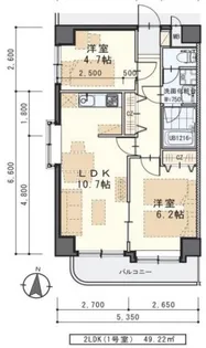 ベルメゾン新田東【6階】の間取り