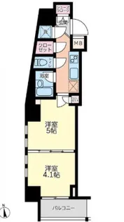 パレ・ホームズ飛鳥山【12階】の間取り