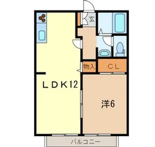 埼玉県蓮田市見沼町【アパート】の間取り