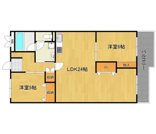 新伊丹住宅【5階】の間取り
