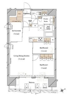 ブランシエスタ浅草蔵前【12階】の間取り