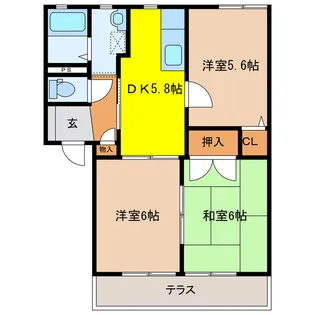 サン・クレールB・C棟【1階】の間取り