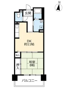 1DKの間取り画像