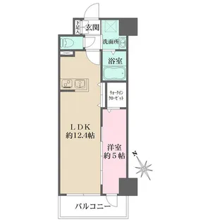 N flats横浜関内II【10階】の間取り