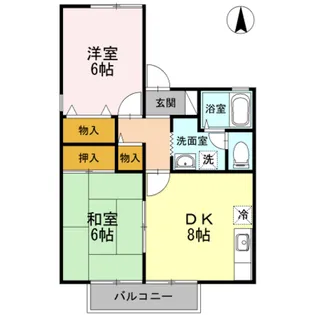 サニーハウスさとう A棟【2階】の間取り