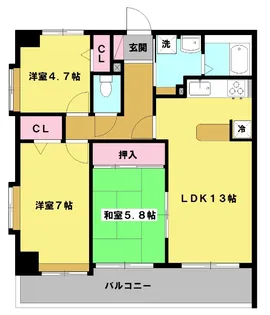 ラ・ヴィラヴェルデ平塚【5階】の間取り