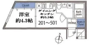 セレス八広【5階】の間取り