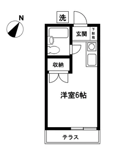 サンハイツ【1階】の間取り