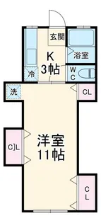 グリーンハイツD【1階】の間取り