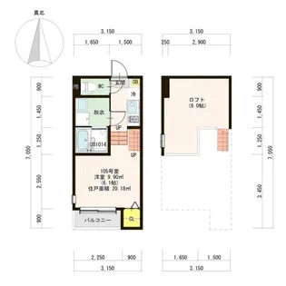 宮城県仙台市若林区木ノ下1【アパート】の間取り