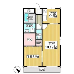 カレント川崎【3階】の間取り