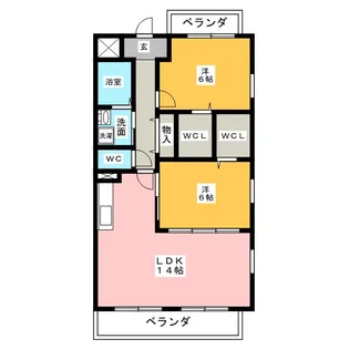 ラスターハイツII【3階】の間取り