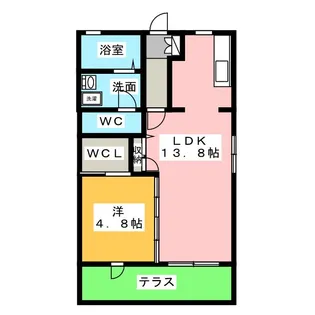 コンフォート楠【1階】の間取り