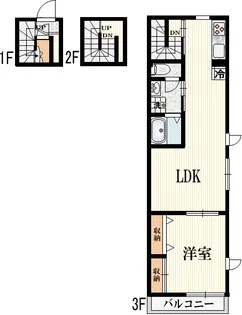グランパレス国立【3階】の間取り