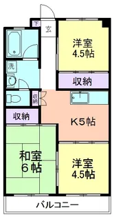 パークワイズ東村山【3階】の間取り