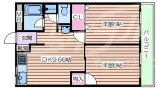 サンハイツ岸辺【5階】の間取り