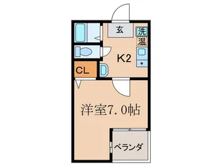 サンハイムゴ-ルド【1階】の間取り