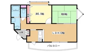 大阪府豊中市長興寺北3【マンション】の間取り