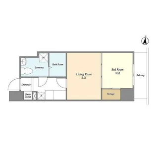 アクシーズタワー大門町【10階】の間取り