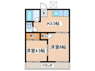 松ヶ丘ハイツ【2階】の間取り