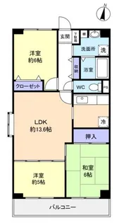 スミィードアネックス【6階】の間取り