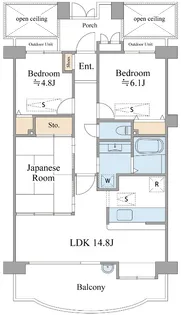 ライオンズステージ鵠沼海岸【2階】の間取り