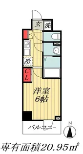 千葉県船橋市本中山1【マンション】の間取り