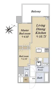 クレストコート旗の台【1階】の間取り