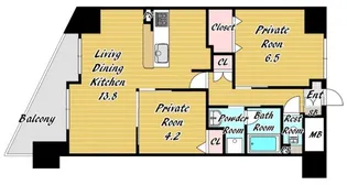 シュワーブ三国ヶ丘【7階】の間取り