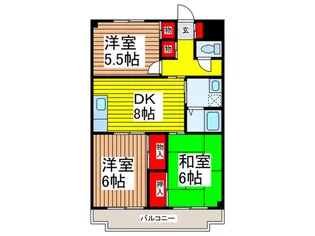 グリ-ンウッド山崎【2階】の間取り