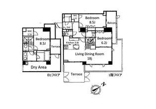 THE SANMAISON 表参道【1階】の間取り