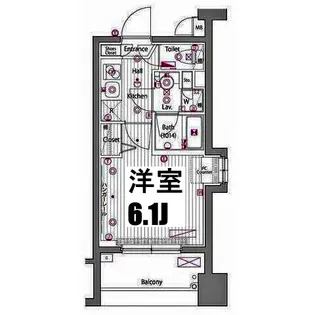 グランド・ガーラ桜木町駅前【10階】の間取り