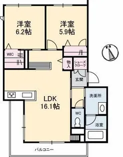 Little Wing【3階】の間取り