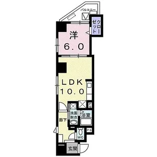 サンブルーム 赤坂【4階】の間取り