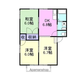 ウエストコーポ【2階】の間取り