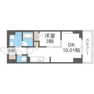 レジディア大通公園【6階】の間取り