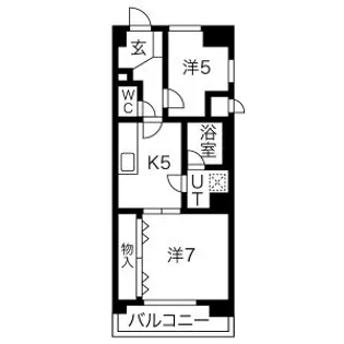 三旺マンション第6金山【9階】の間取り
