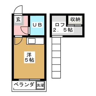 氷川台コーポ【1階】の間取り