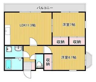 ドミール・21【2階】の間取り