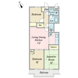プロシード行徳【1階】の間取り