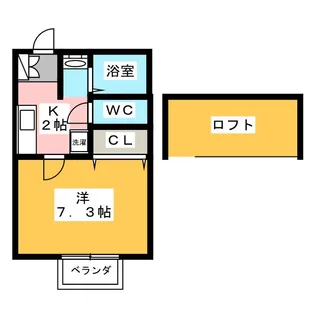 パルテネールHORIBE【2階】の間取り