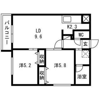 ドゥーロジュマンIII【2階】の間取り