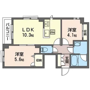 コンフォール香取【1階】の間取り